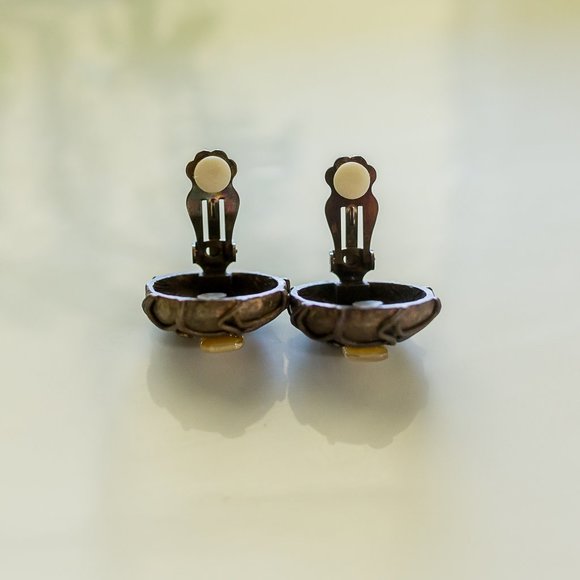 Vintage Designer Kate Hines Modernist Earrings - Picture 4 of 5
